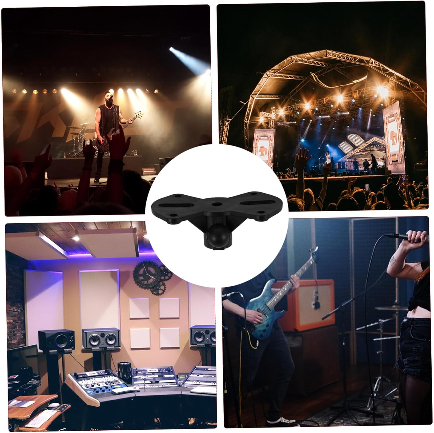 Kisangel 10pcs Speaker Stand Stable Base Tray for Desktop Speakers Supports Sound Equipment for Home Studio Use