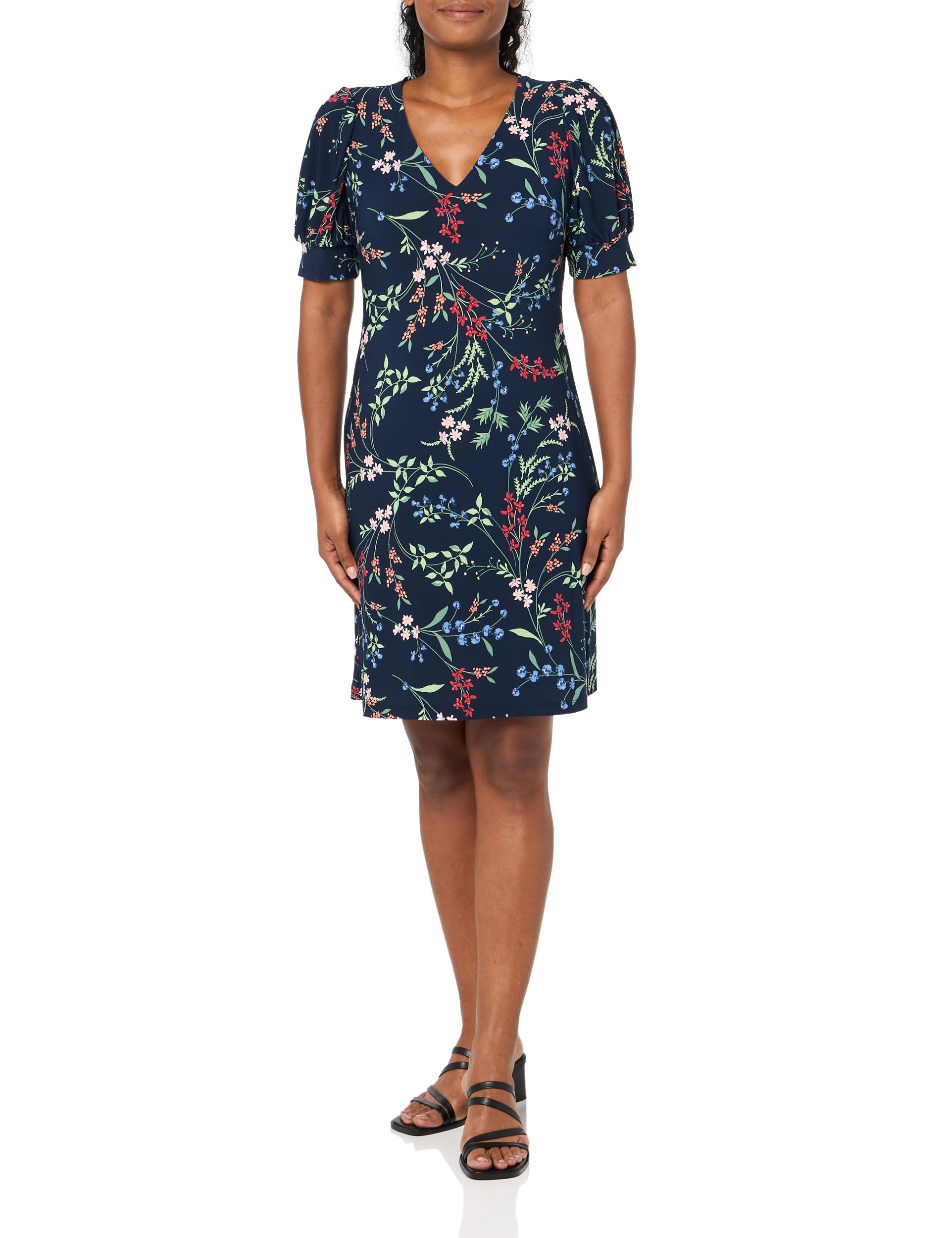 Tommy Hilfiger Women's Dresses Dress,Sky Captain/Bloom,4