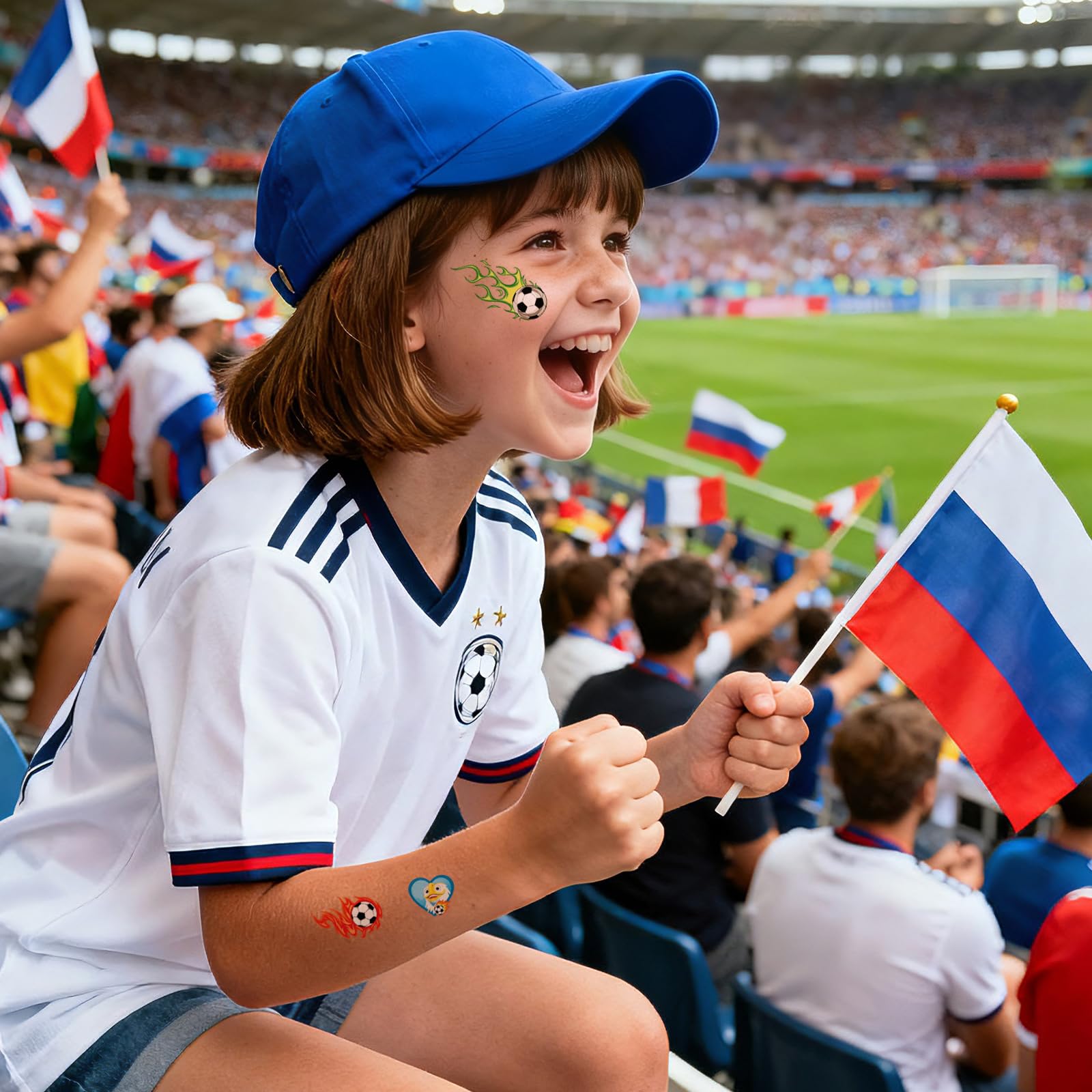 Coupe du Monde 2026 Drapeaux Kit 32 Pays 14x21cm Tissu Polyester Double Face Décorations Football