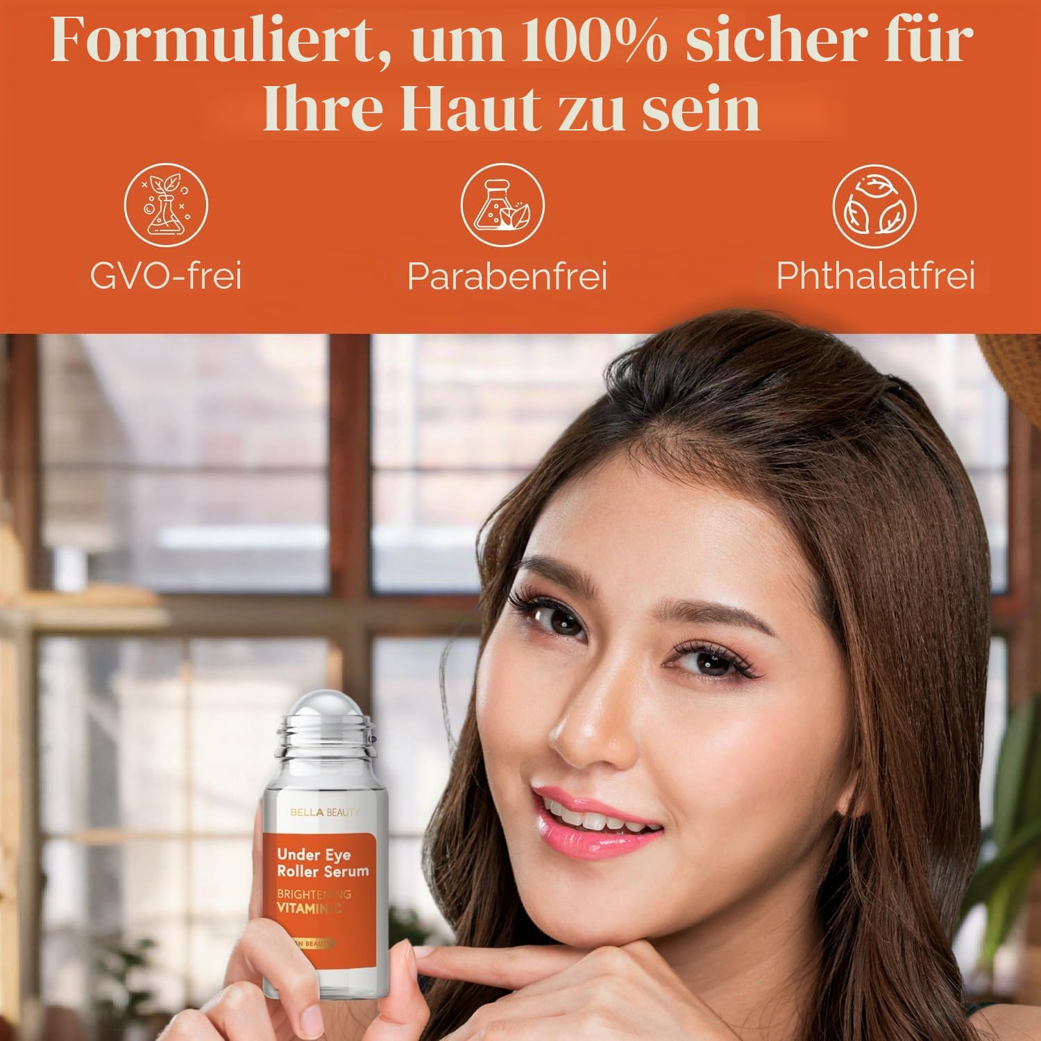 Bella Beauty Bella Beauty Eye Roller Serum Mit Vitamin C Und Niacinamid – Reduziert Schwellungen, Feine Linien Und Augenringe – Anti-Aging, Pflege Für Alle Hauttypen – 1,69 Fl. Oz