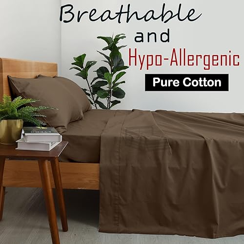 Miniatura 4 de Juego de sábanas divididas tamaño California King para camas ajustables, sábanas 100% algodón, juego de sábanas divididas de 5 piezas, sábanas