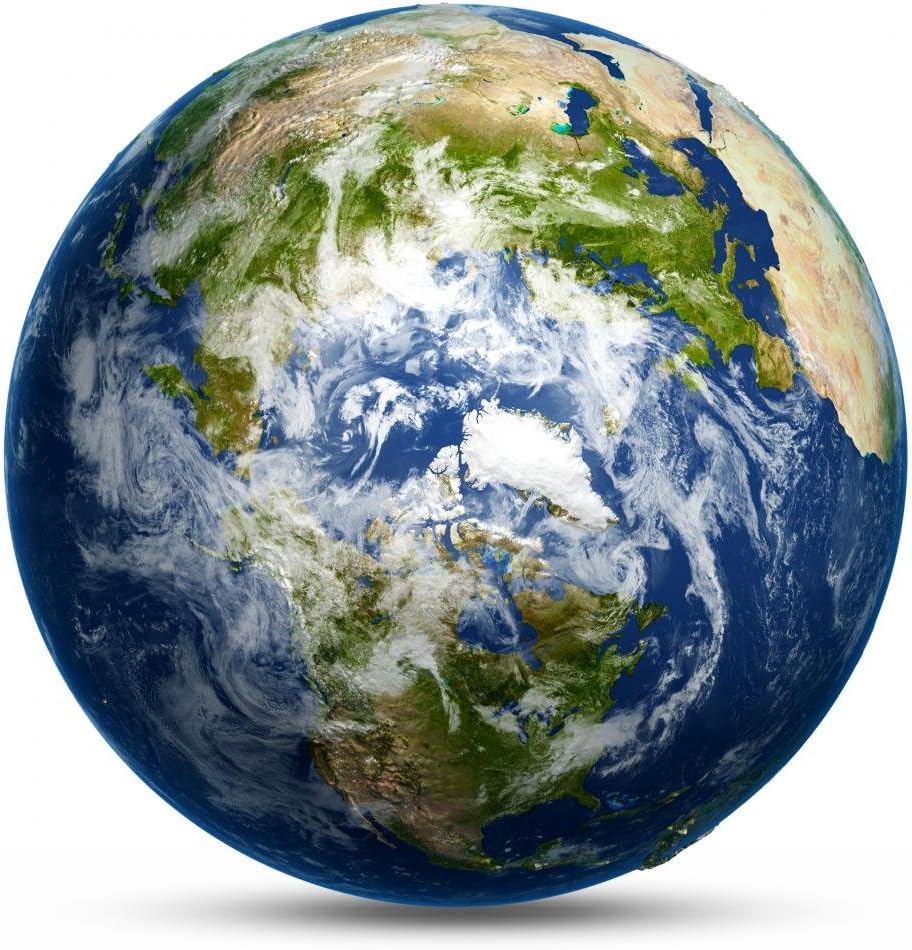Wallmonkeys FOT-81510411-24 WM362773 Earth Globe Map Peel and Stick Wall Decals, 24" H x 23" W-Medium