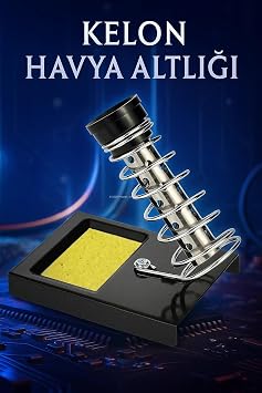 Kelon Soldering Iron Base, Solder Stand, Metal Base, Stable, Coffee Table, Holder, Automatic Closing Safety, Soldering Tool