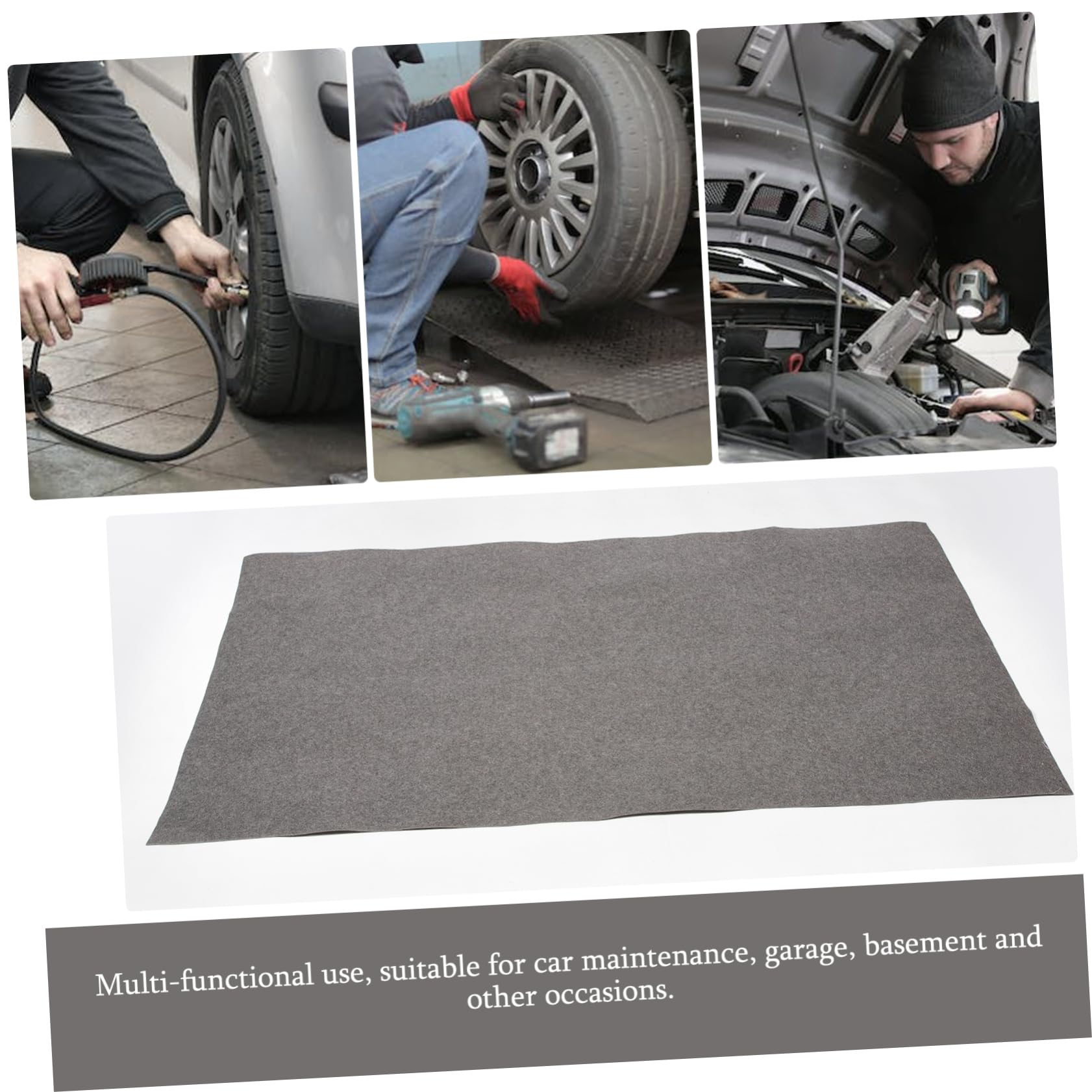Ölmatte für Garagenboden Ölabsorbierende Autoreparaturmatte aus Filz Verschleißfest und Multifunktional für Werkstatt und Garage Geeignet Schwarz