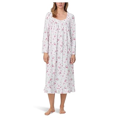 Eileen West Cotton Peached Jersey 48 Long Long Sleeve Nightgown Women