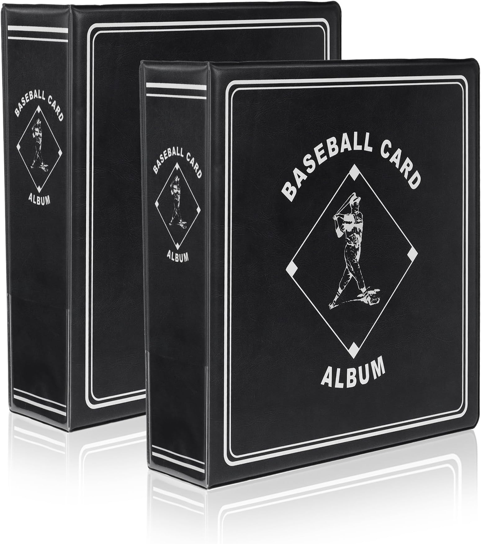 BCW 3-Inch Baseball Card Album, Black, Holds 90 Pages, 2 Count