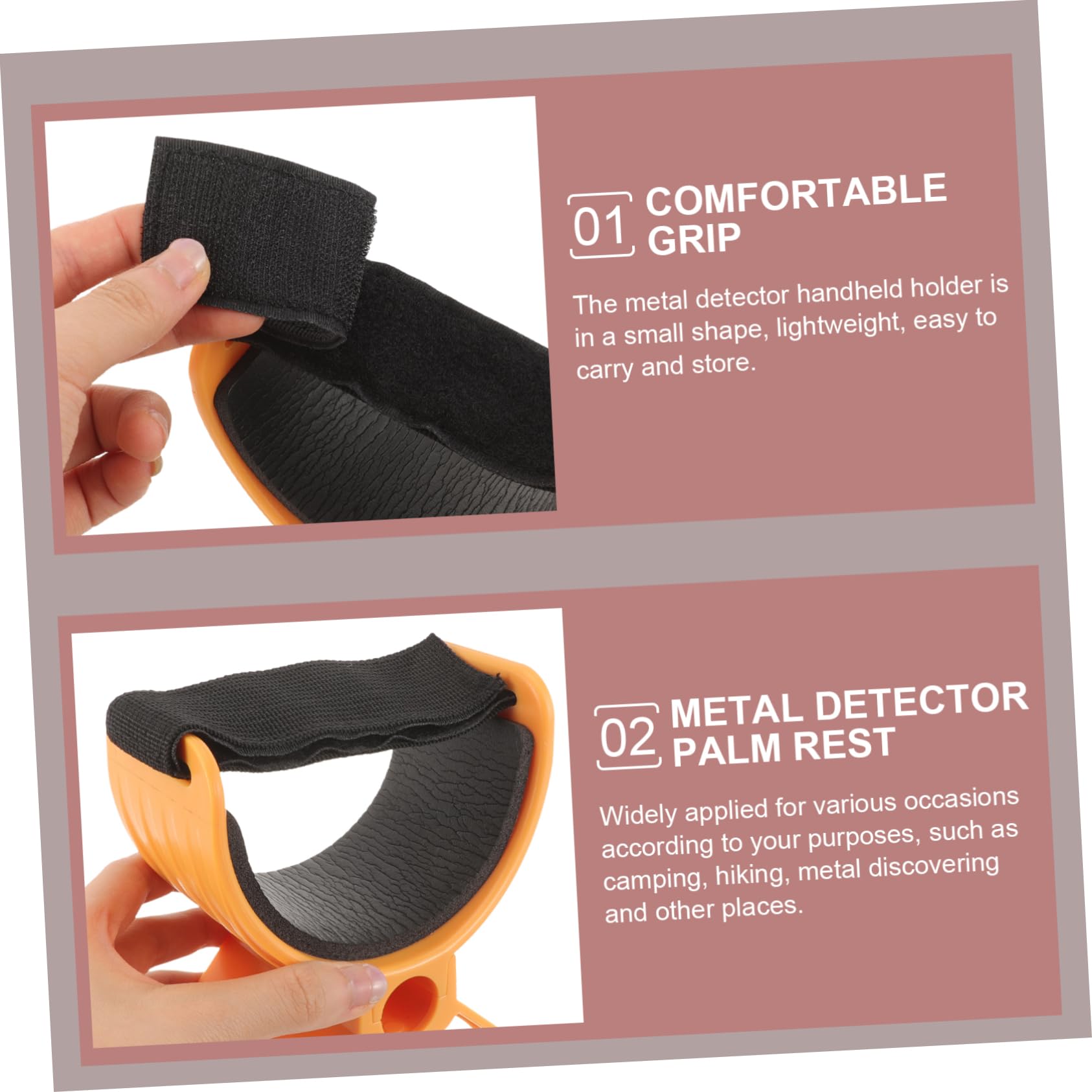 Supporto per Metal Detector Portatile Giallo, Accessorio Maneggevole