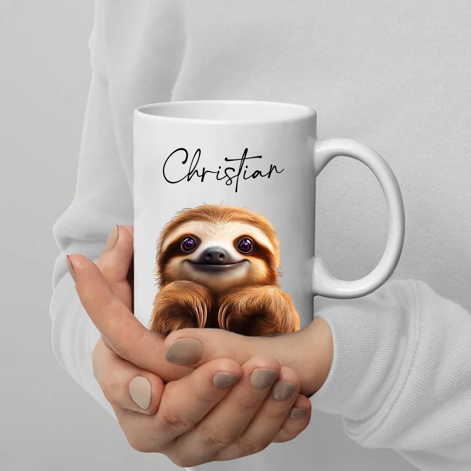 Mug personnalisé, mouton, paresseux, panda, chien au choix. Tasse avec