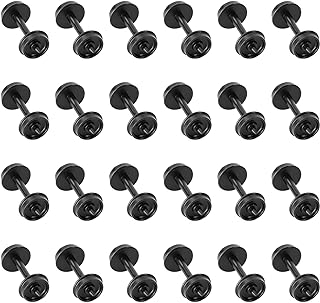 24pcs POM Plastic 33' Wheels for Model Train 1:87 HO Scale Wheel HP28 (HO Scale)