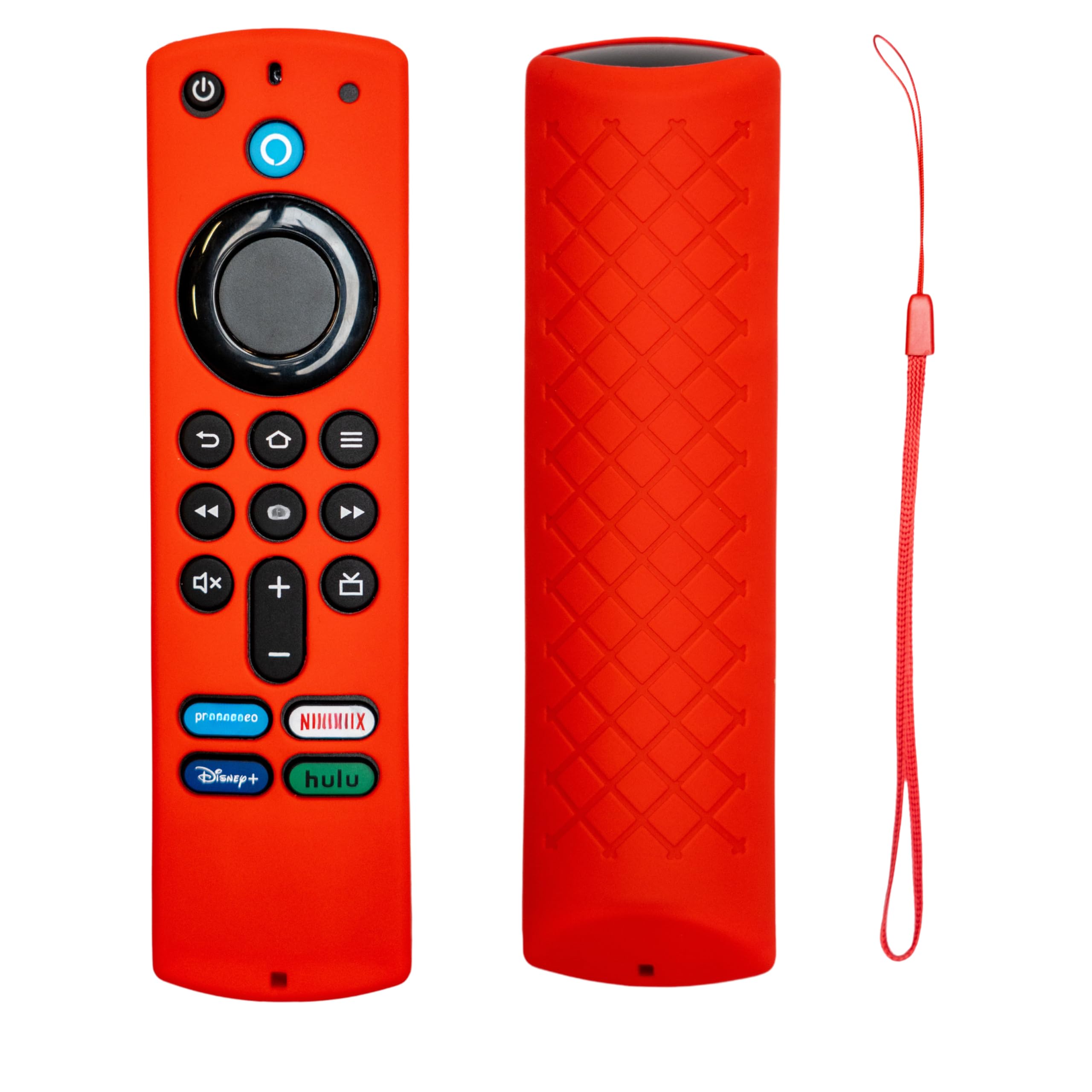 Inbrackets Remote Control Case Silicone Remote Cover Skin For Amazon Fire TV Stick 3rd Gen (Red)