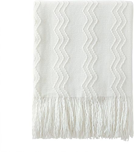 Miniatura 28 de BOURINA - Manta de punto decorativa suave y texturizada para sofá, color agua, 50 x 60 pulgadas