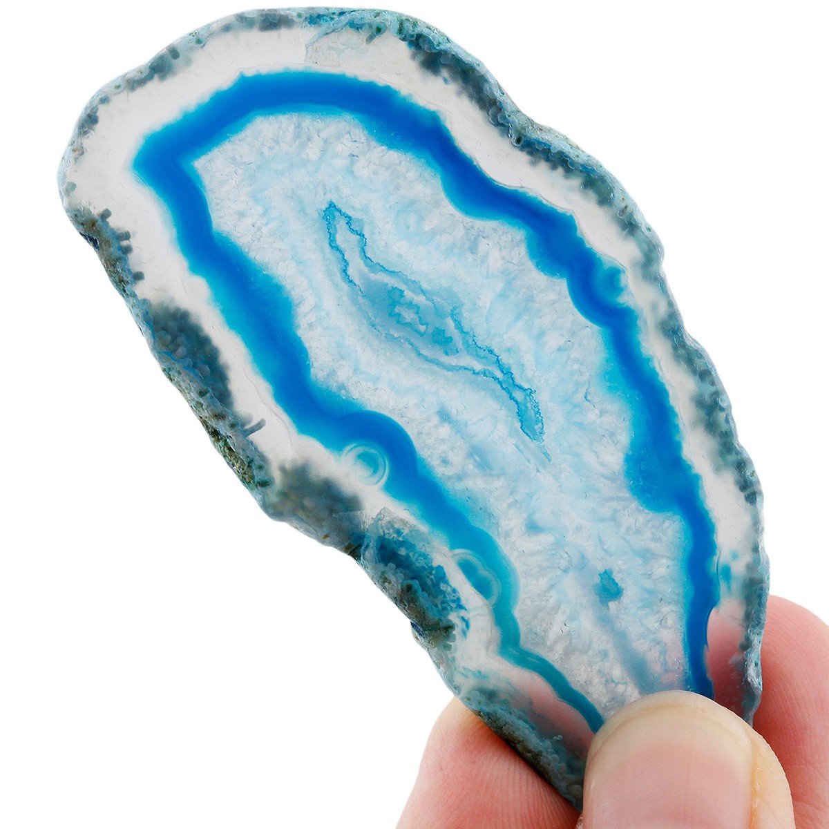 Rockcloud 10 pcs Agate Light Table tranches, cristaux de guérison pierres Géode, irrégulière Décoration Bijoux