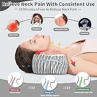 Vista 4 de Almohada de apoyo para el cuello, almohada cervical de espuma viscoelástica, dispositivo de tracción cervical, almohada cervical para dormir