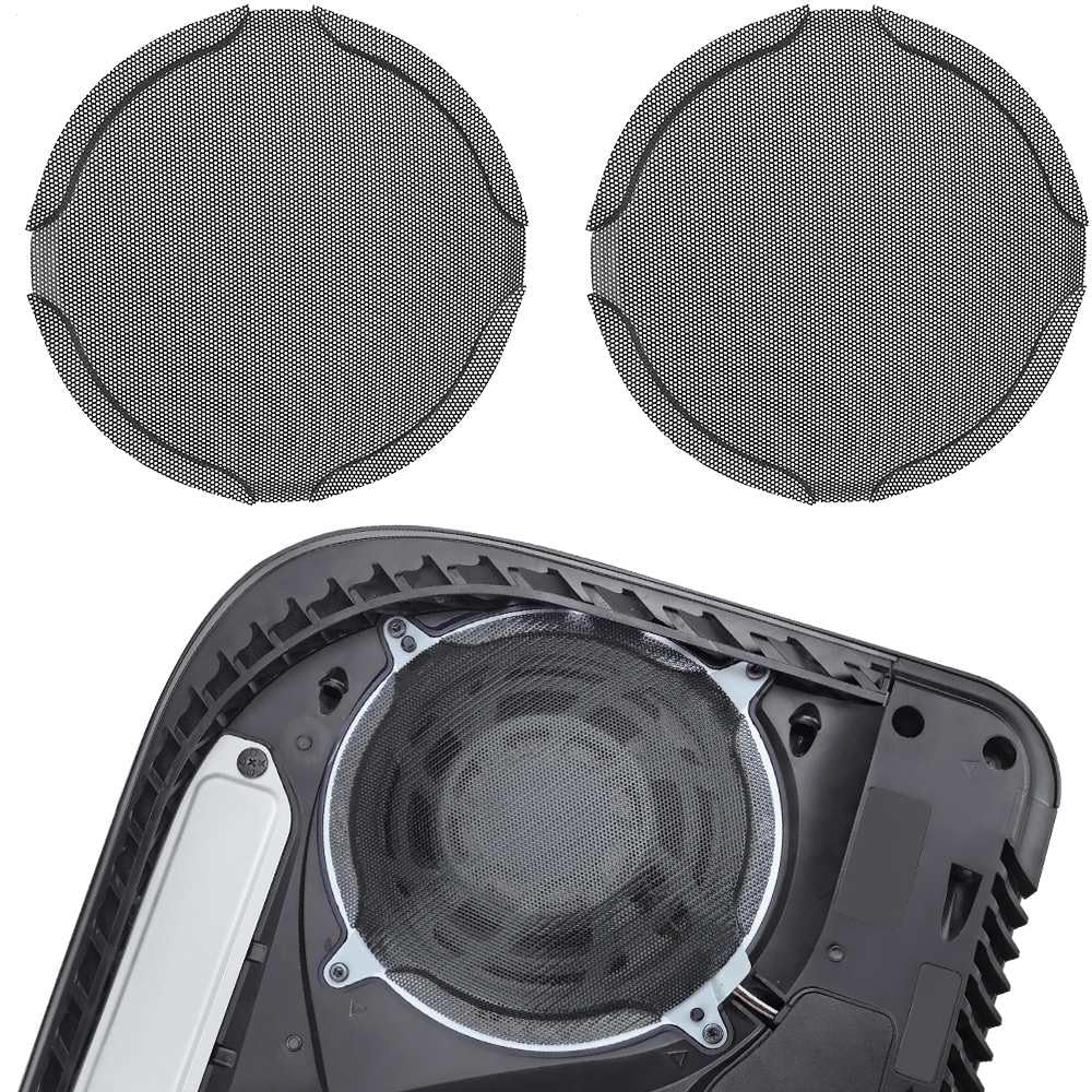 PS5 Fan Dust Filter, o 2 Pack Fan Dustproof Filter Mesh Compatible with PlayStation 5 Digital & Disc Edition Console (Black)