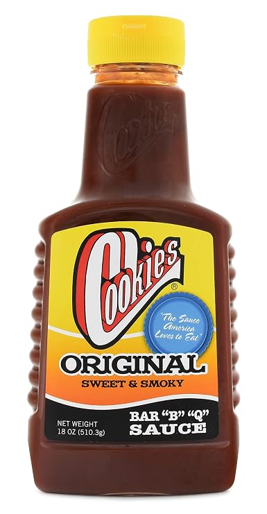 Cookies BBQ Original Barbecue Sauce, 18 Oz, Sweet Smoky Sauce for Grilling