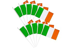 Irish 25 Packs Mini Hand-Held Stick Flags