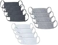 Kit 12 Máscaras 3 Pregas Algodão, Mash, Unissex