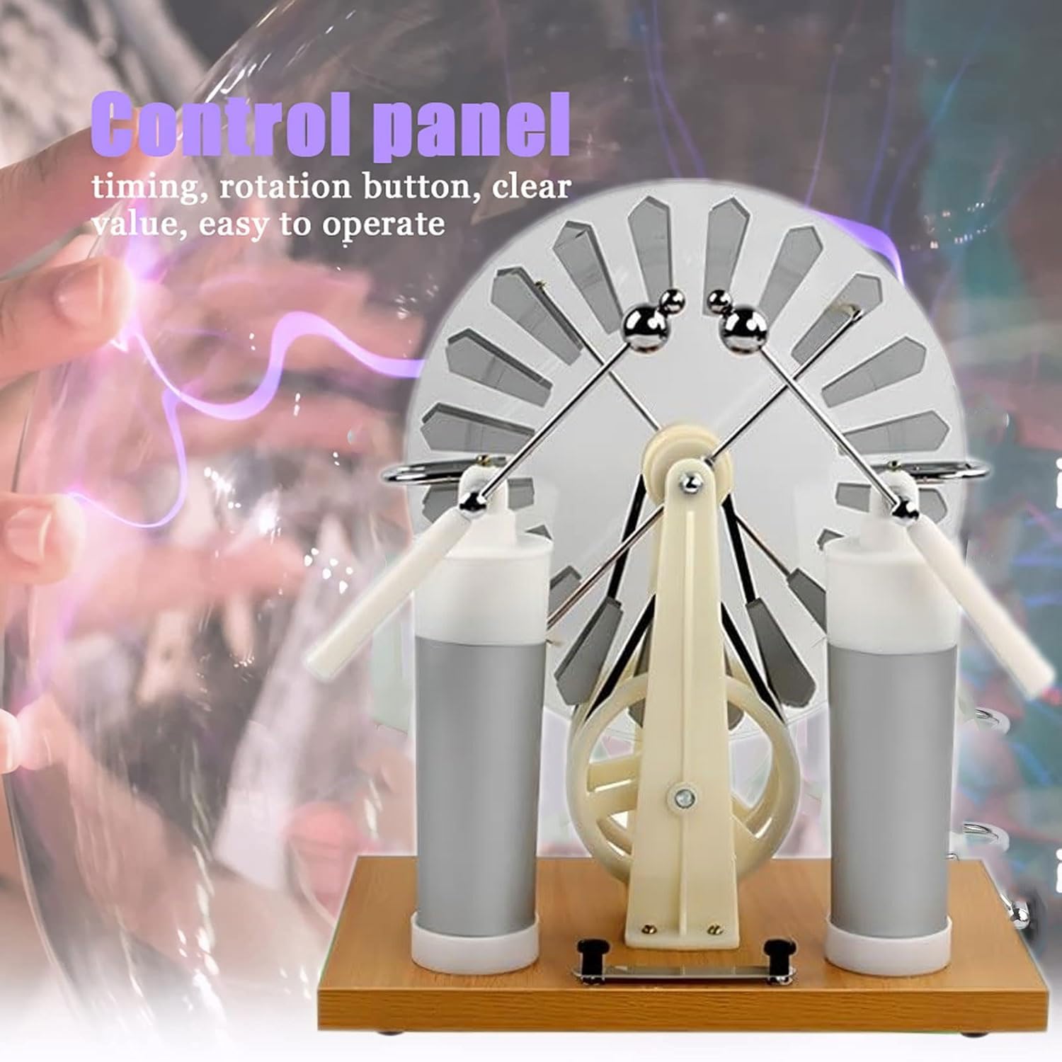 Elektrostatischer Generator, tragbare statische Maschine für Physik-Experiment, 275 mm Starter-Panel-Lehrinstrument für Schule, Labor, Heimgebrauch