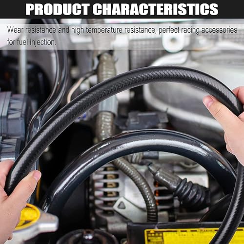 Miniatura 6 de Manguera de caucho NBR para combustible con diámetro interior de 316 pulgadas (5 mm), manguera de bloqueo de 10 pies y alta presión 300 PSI para