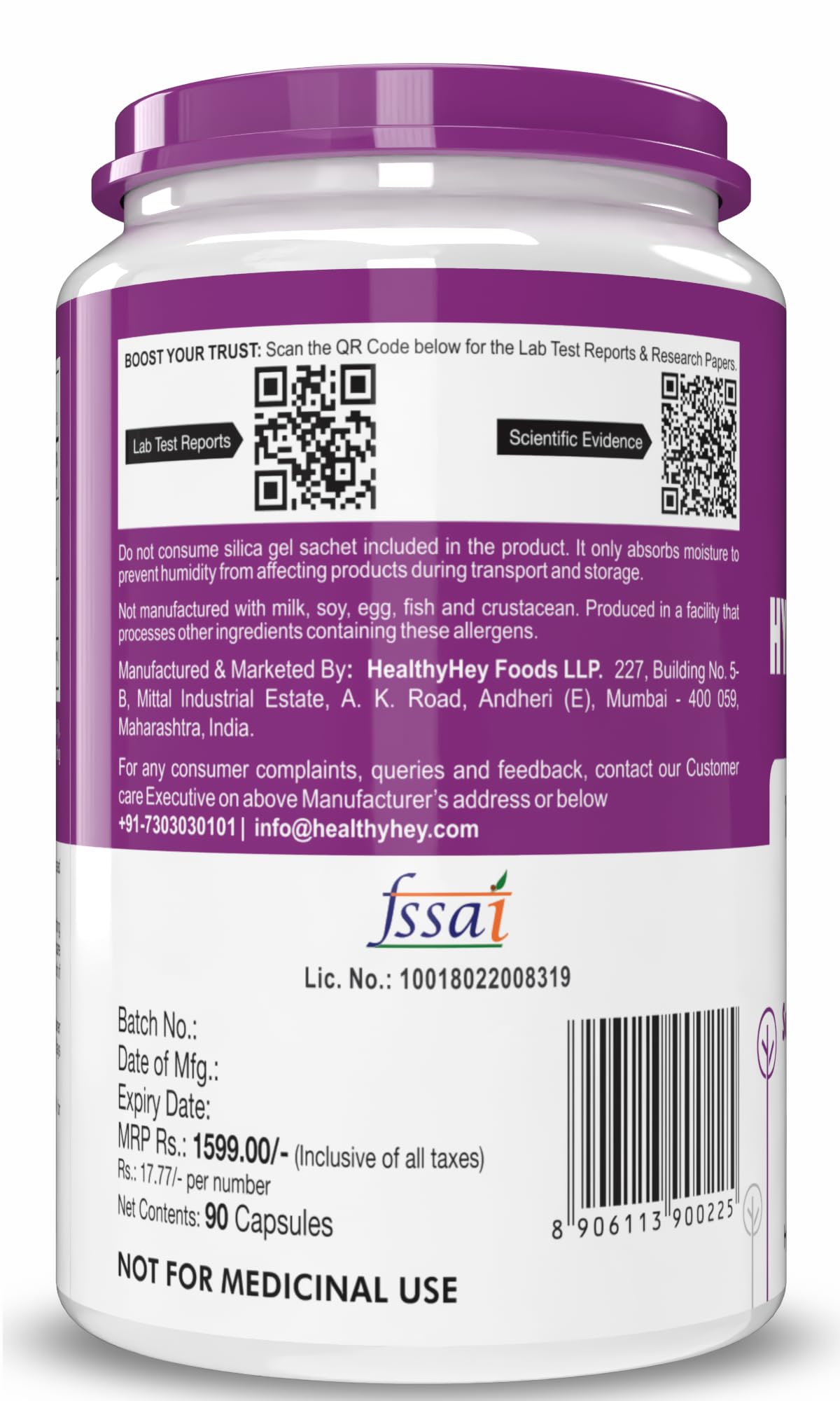 HealthyHey Nutrition Hyaluronic Acid 2X Plus Veg Capsules -90 Count — Amazon image 7