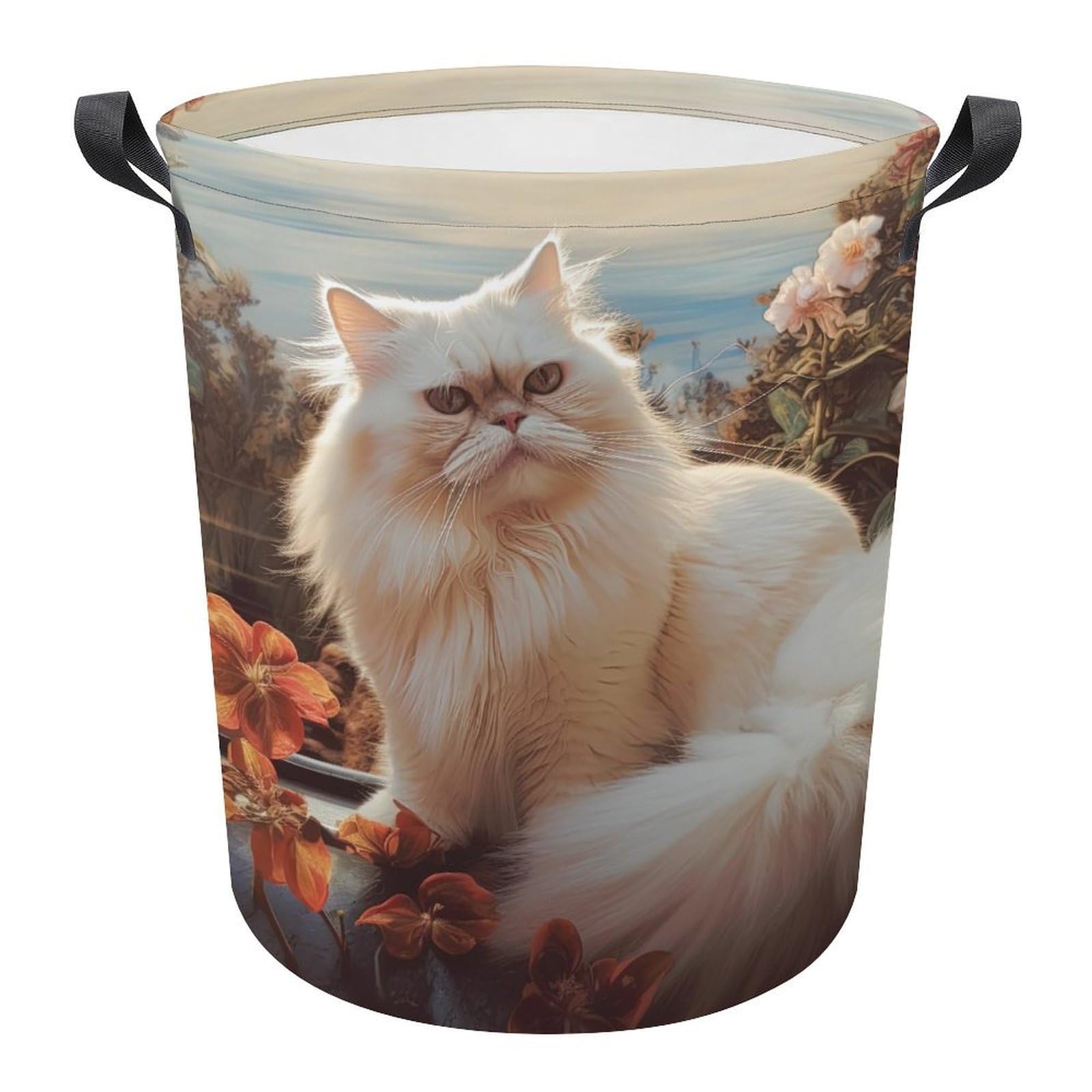 Amazon.com: Funny Cool Cat Laundry Basket, Animal Collapsible