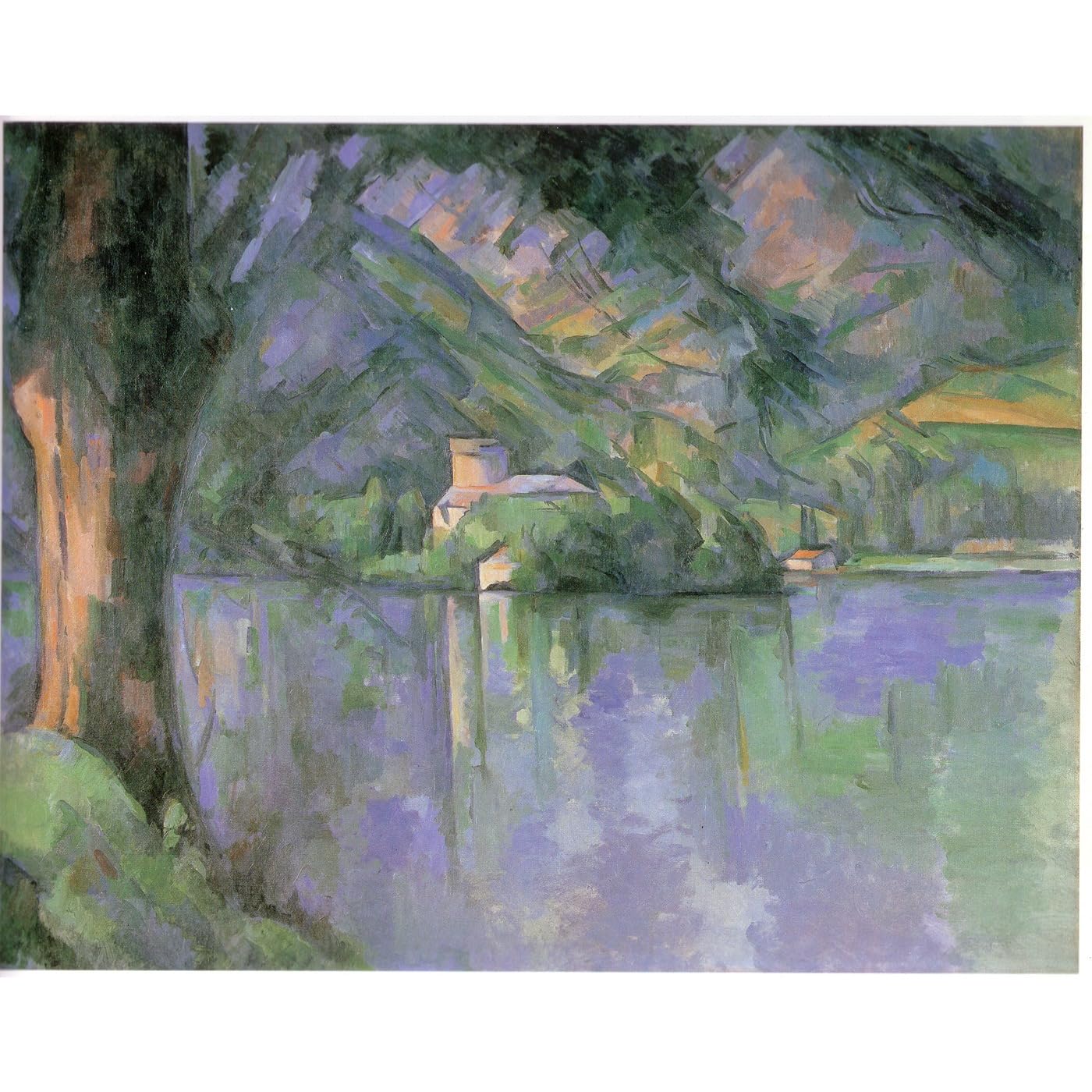 Impression sur toile durable Le lac d'Annecy de Cezanne grand format - 2