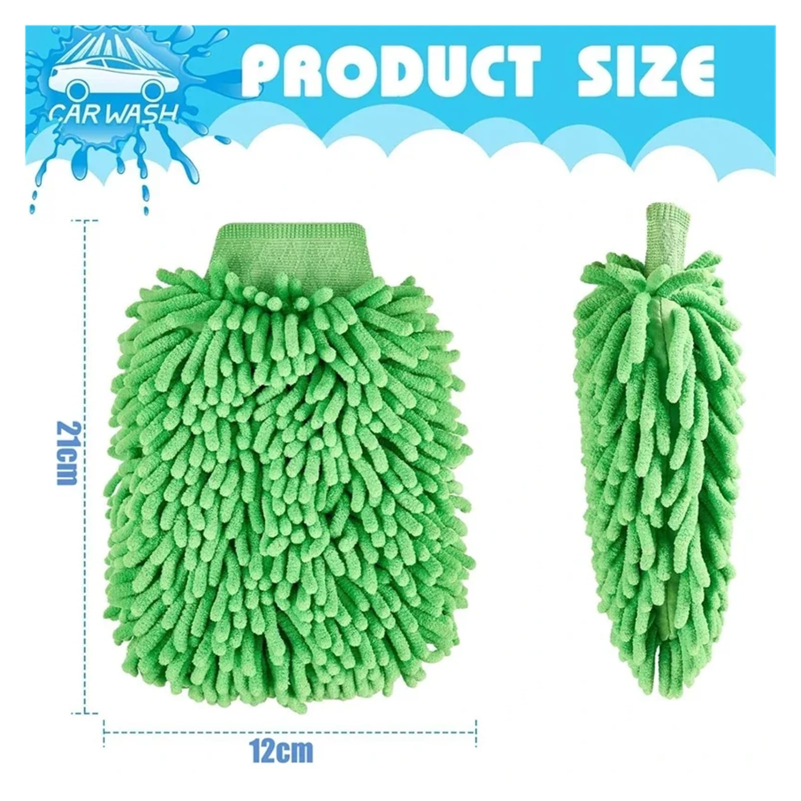 1-20PCS Rękawice do mycia samochodów z mikrofibry Rękawice samochodowe Ultra chłonna gąbka do mycia samochodów Narzędzie do czyszczenia samochodów z mikrofibry Losowe(20PCS random)