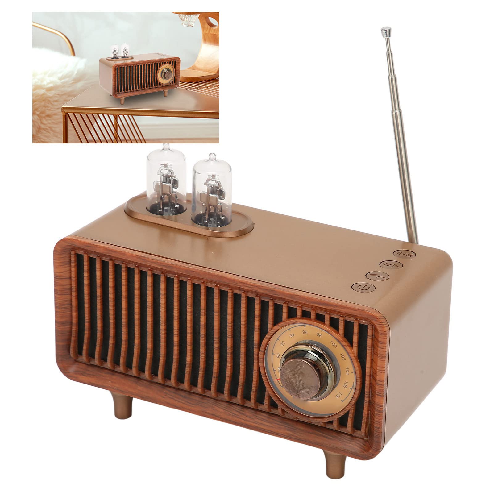 Amazon.co.jp: GOWENIC LEDライトと真空管付きレトロBluetooth
