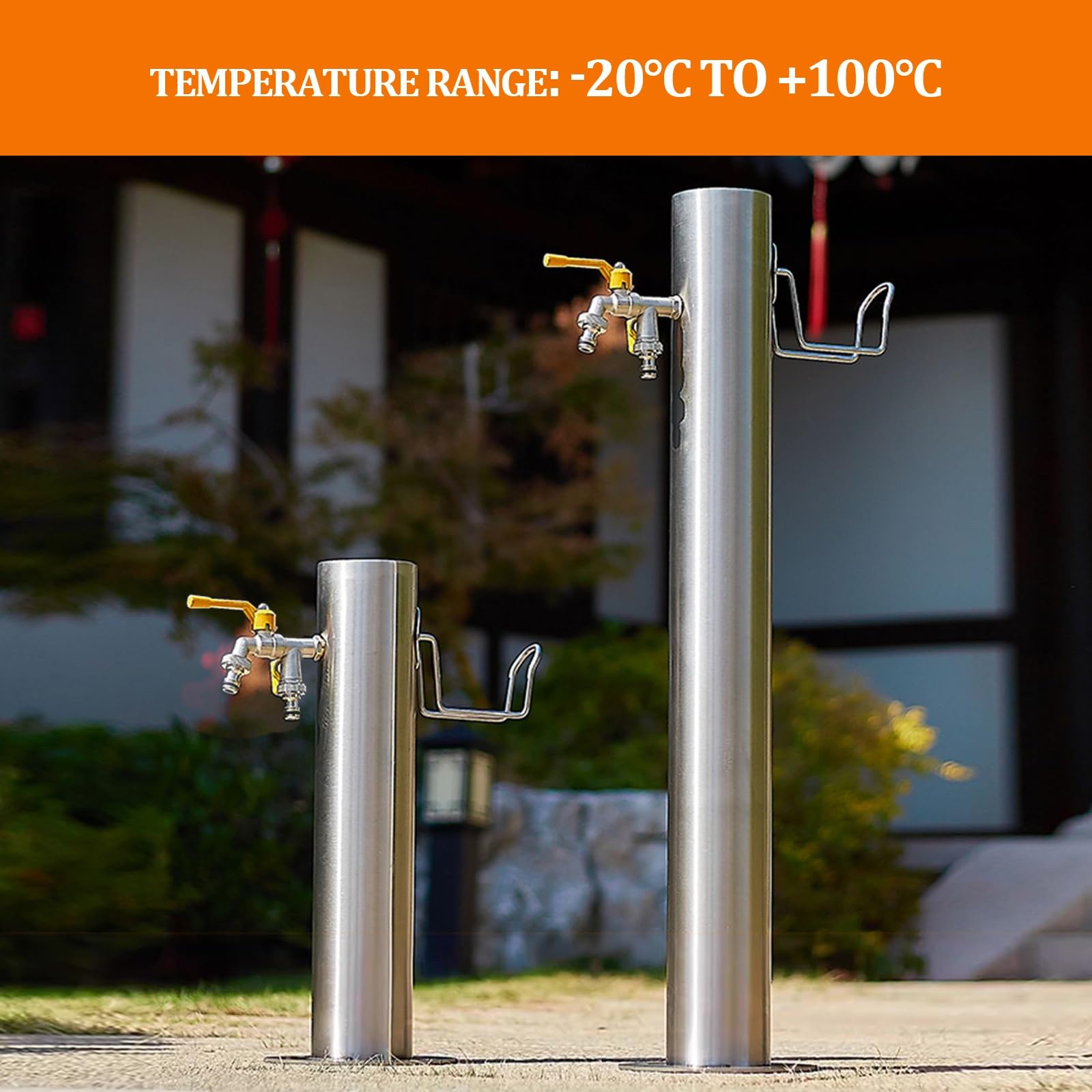 Columna de Agua para jardín Exterior de Acero Inoxidable 304 - Hidrante Vertical contra Incendios, Grifo de Suelo Resistente a Las heladas para riego y Lavado - Solución