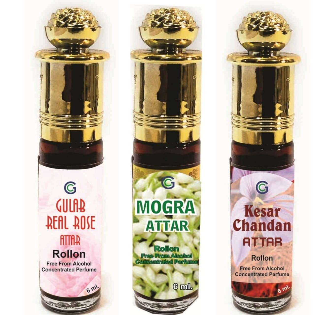 GARGI CREATION COMBO OF WORSHIP SPECIAL GULAB, KESAR CHANDAN, MOGRA ATTAR ROLL ON LONG LASTING FRAGNANCE PACK OF 18 ML. Floral Attar-image-25