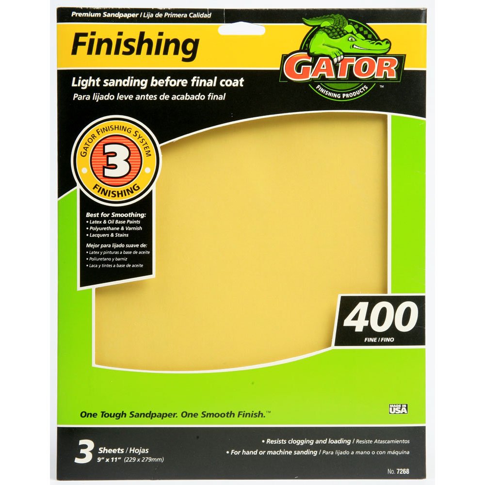 Gator Finishing7268 3PK 9x11 400G Sandsheet