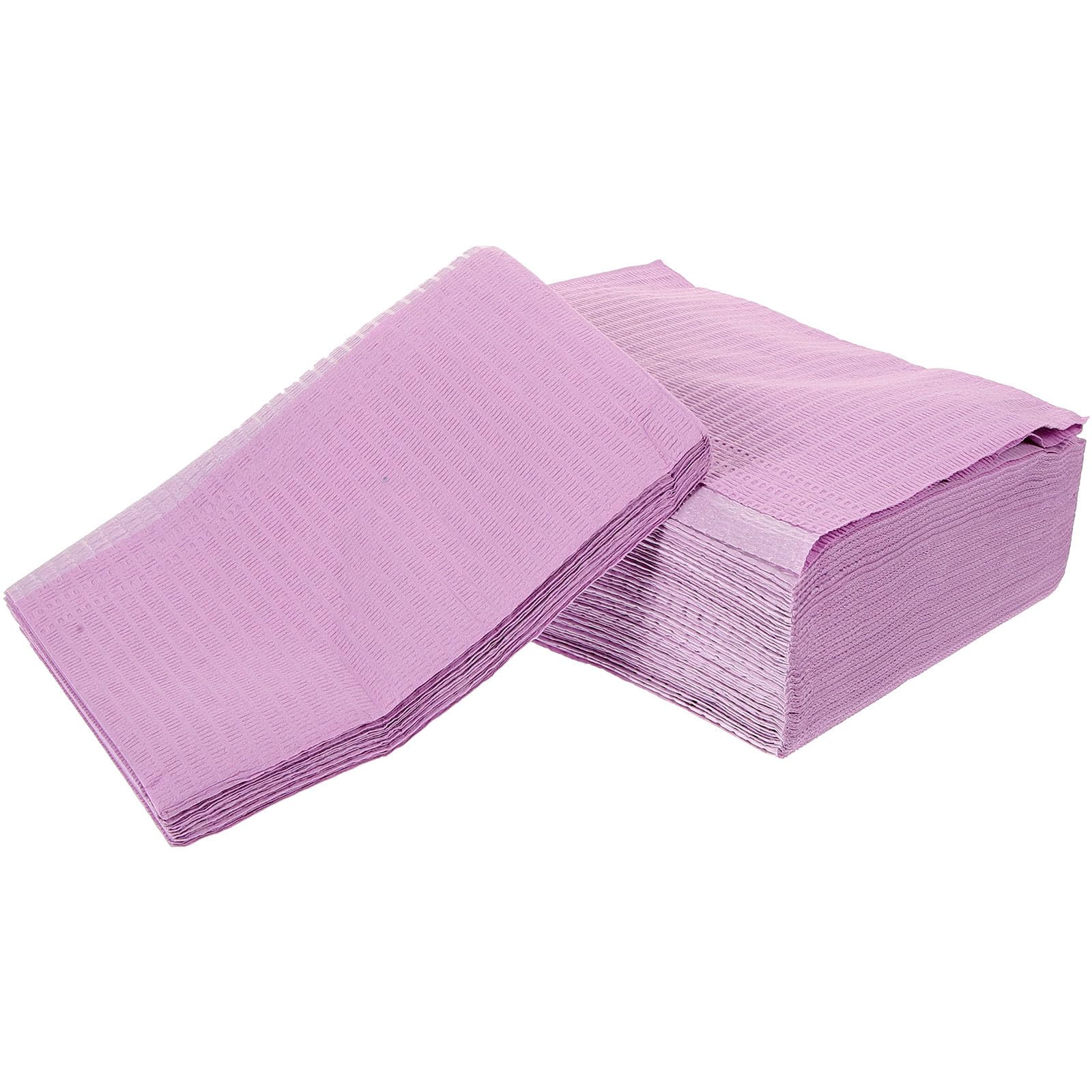 BESTYASH Bavoirs Pourpre 125 en Tissu Non Tissé Soins Dentaires Jetables Pratiques pour Usage en Cabinet