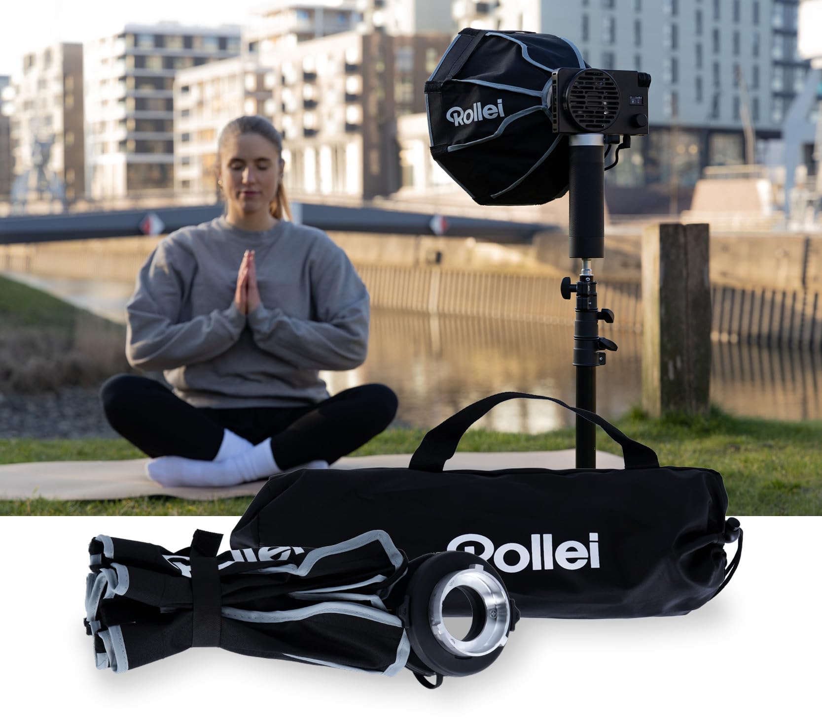 Boîte à Lumière Rollei Pour Flash 50 Cm – Éclairage Doux Et Uniforme Pour Des Photos Pro, Facile à Monter, Compacte Et Légère