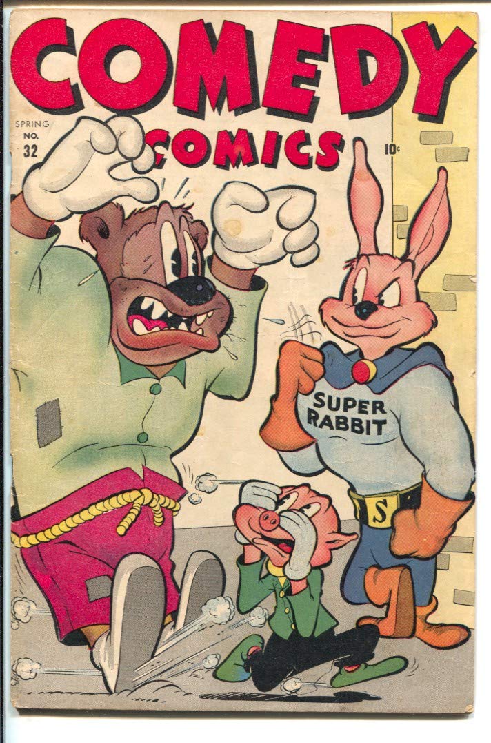Comedy #32 1946-Timely-Funny Animals Super Rabbit cover-Widjit Witch-P