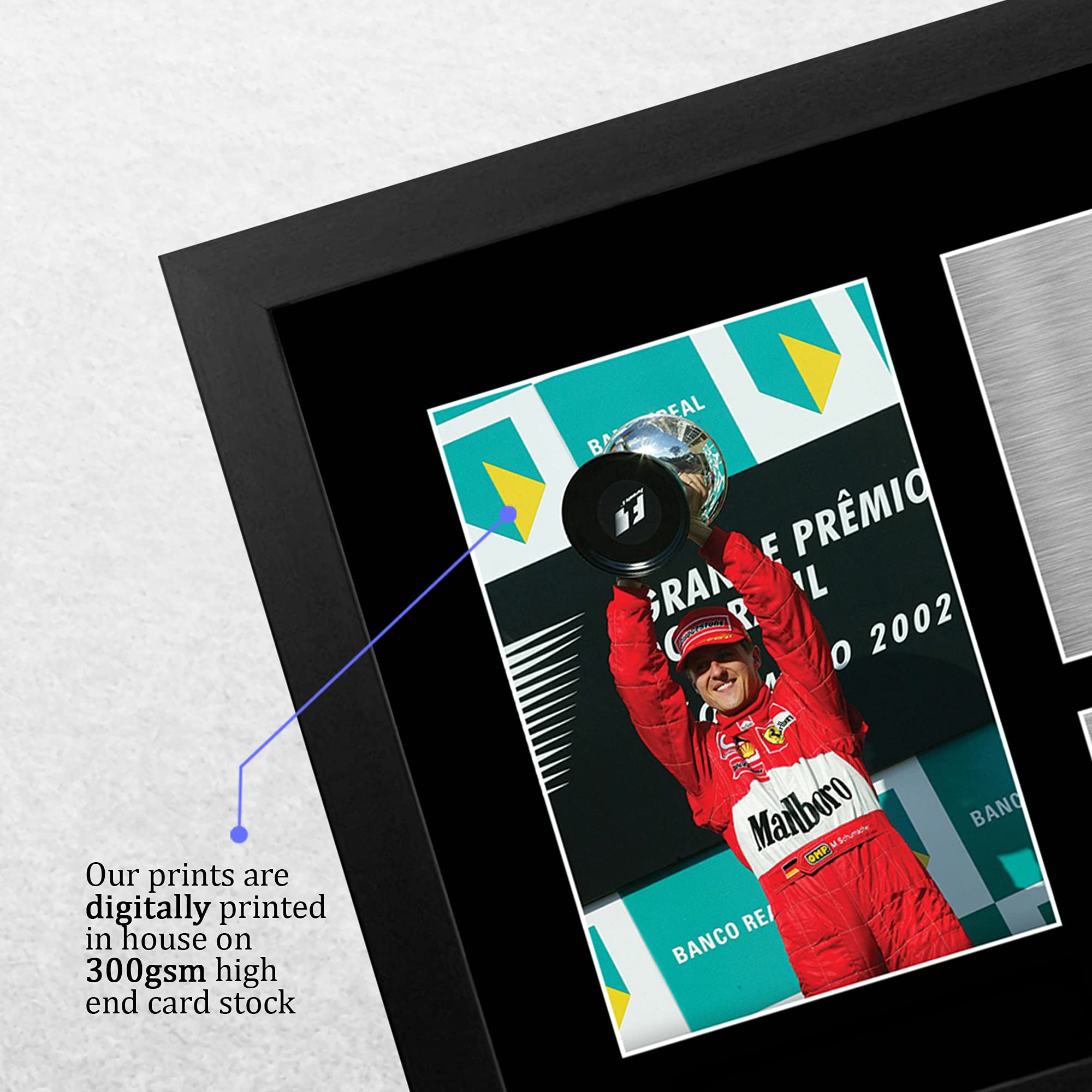 HWC Trading Michael Schumacher A4 Incorniciato Firmato Regalo Visualizzazione Delle Foto Print Immagine Autografo Stampato Per F1 Appassionati Di Formula Uno