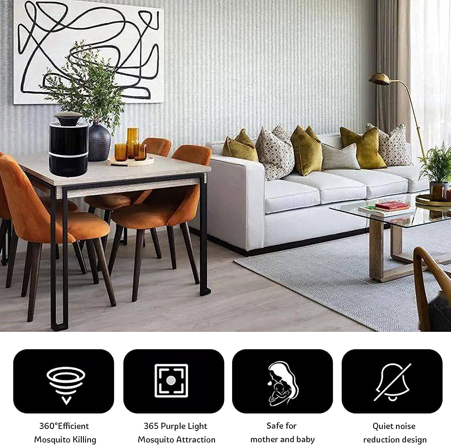 Nikrim™ Electronic Led Mosquito Killer Lamp for Home an Insect Killer Electric Mosquito Killer Device Trap Machine Eco Friendly Baby Mosquito Repellent Lamp 2