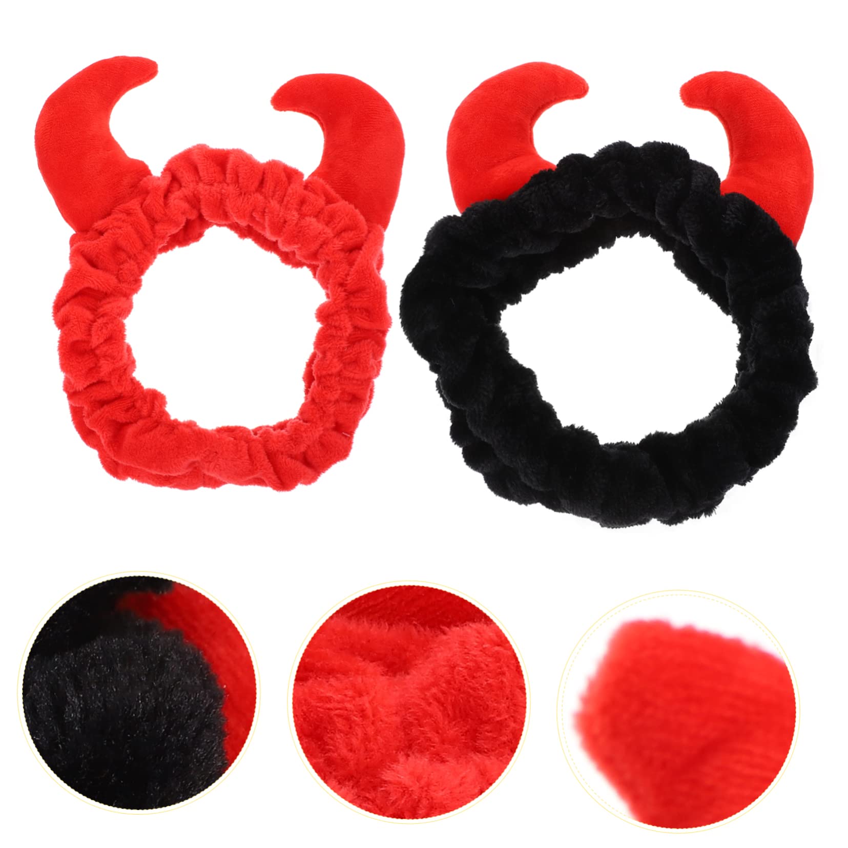 2pezzi Fascia Per Da Donna in Peluche Di Corno Per Trattamenti Viso Spa Trucco e Cura Della Confortevole e Resistente All Usura