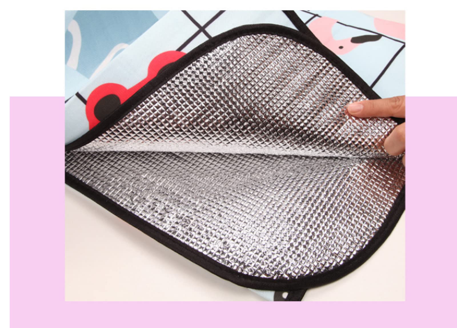 Estera De Pícnic Alfombra De Playa Manta Playa Estera De Playa Hexagonal Tiles Picnic Mats Outdoor Camping Moisture-Proof Mats Lawn Mats Tent Mats Picnic Cloth Export Portable,Púrpura