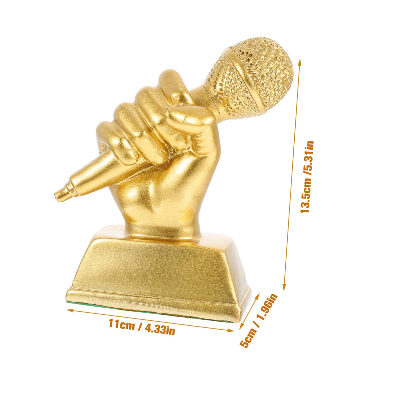 SWAYVES Trofeo de Música Trofeo de Resina para Premios Trofeo Copa de Premio/Golden*3Pcs/13.5 * 11 * 5Cm