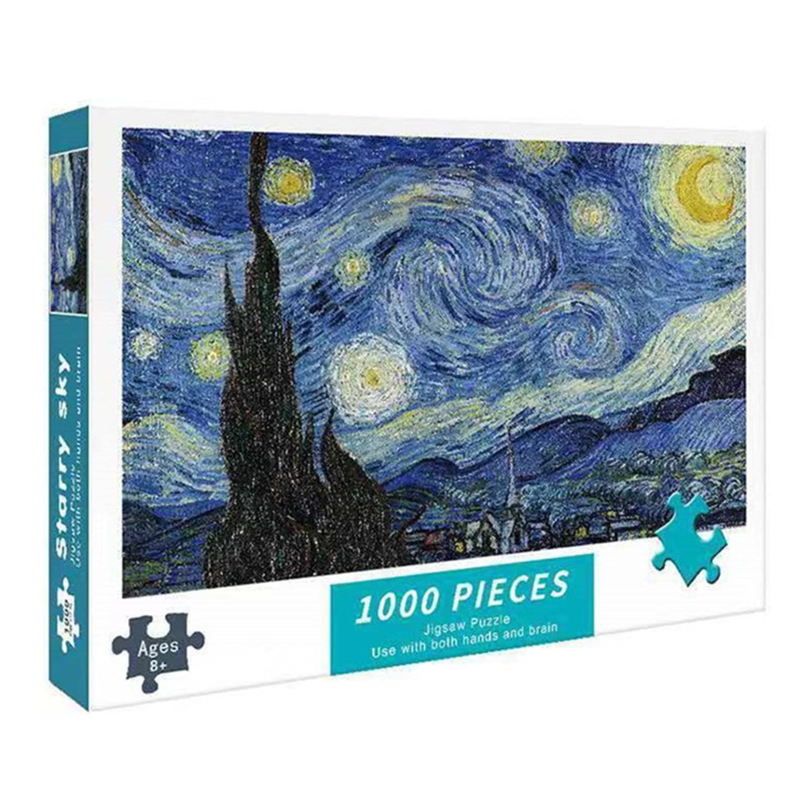 Tuzsocr Jigsaw Puzzles 1000 Pieces for Adults,Family Activity Jigsaw Puzzles Educational Games,for Adults & Kids Age 12 Years Up (Van Gogh's Starry Night)