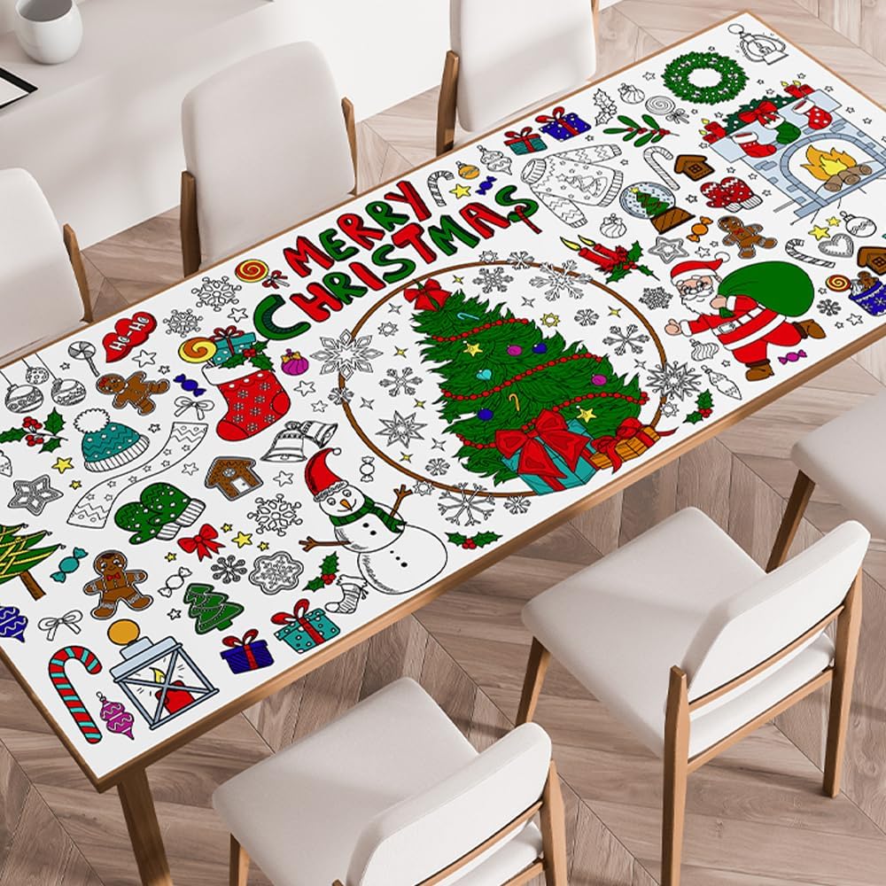Amazon.com: Christmas Crafts for Kids, Christmas Coloring Tablecloth ...