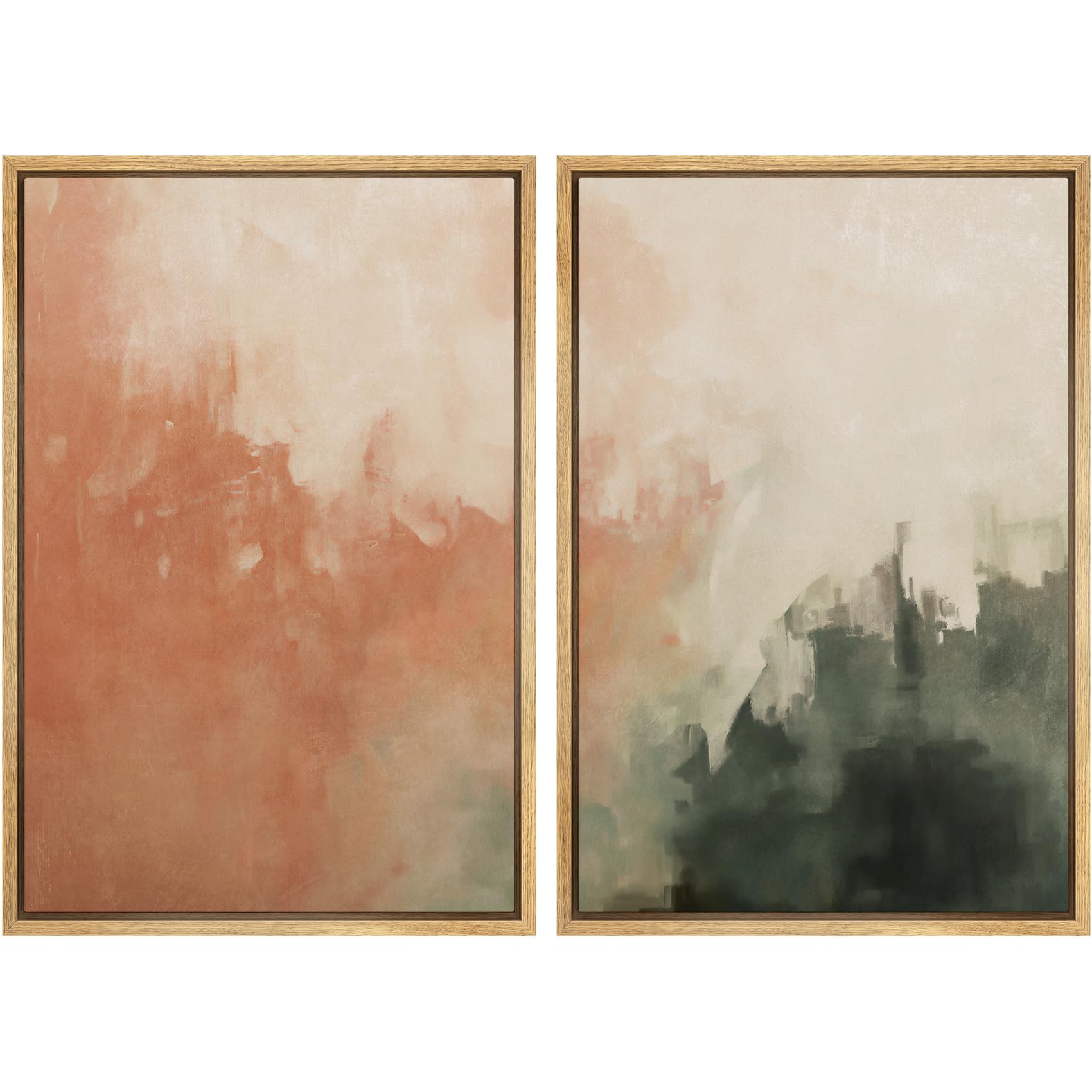 SIGNWIN Framed Canvas Print Wall Art Abstract Wave Pattern Modern Art Minimalist Neutral Decor for Living Room, Bedroom, Office - 16"x24"x2 Natural — view 24