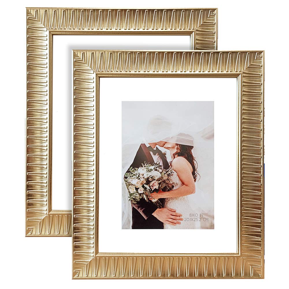 Cadre photo ArtbyHannah lot de 2 avec verre de 20x10 cm pour table