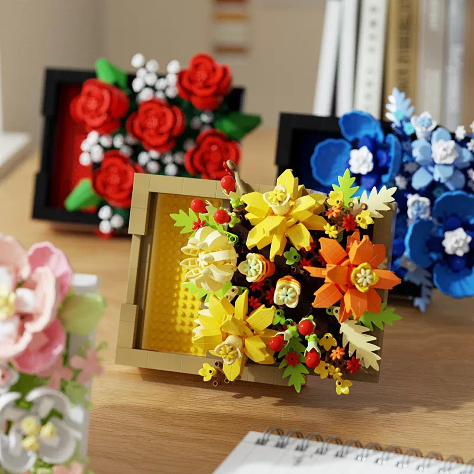 Building Blocks and Toys for Legos, DIY Simulation Plant Series Building Set Creative Model Kit The Botanical Toy Bricks Set Flower Building Blocks Tree Model Decorative Flower Frame Set-image-16