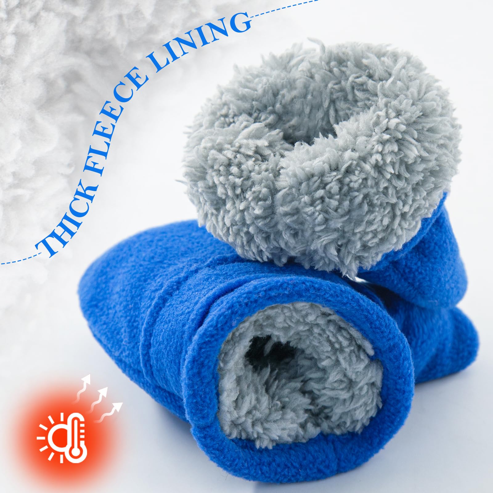 Guantes de invierno para bebé, niños, niñas, forro polar, fáciles de poner