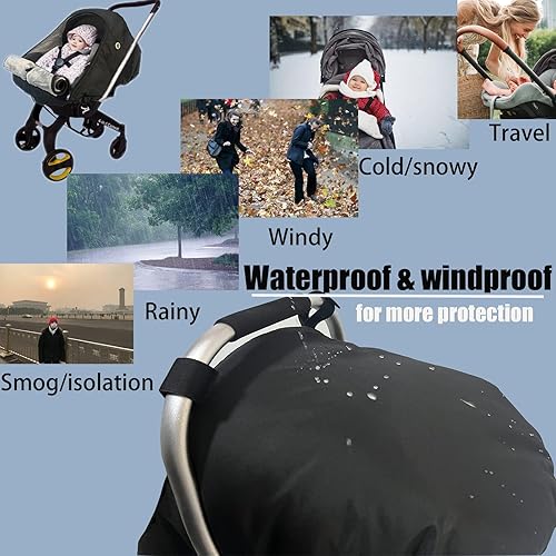 Miniatura 5 de Funda de asiento de automóvil para bebés de invierno, fundas de asiento de automóvil para bebé, protector universal para clima frío, fundas de