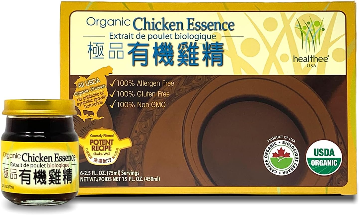 Chicken Essence Extract Drink, Premium Brand and Organic, Original flavor, Glass Bottle, 2.36 Ounces (70 ml) - Pack of 6