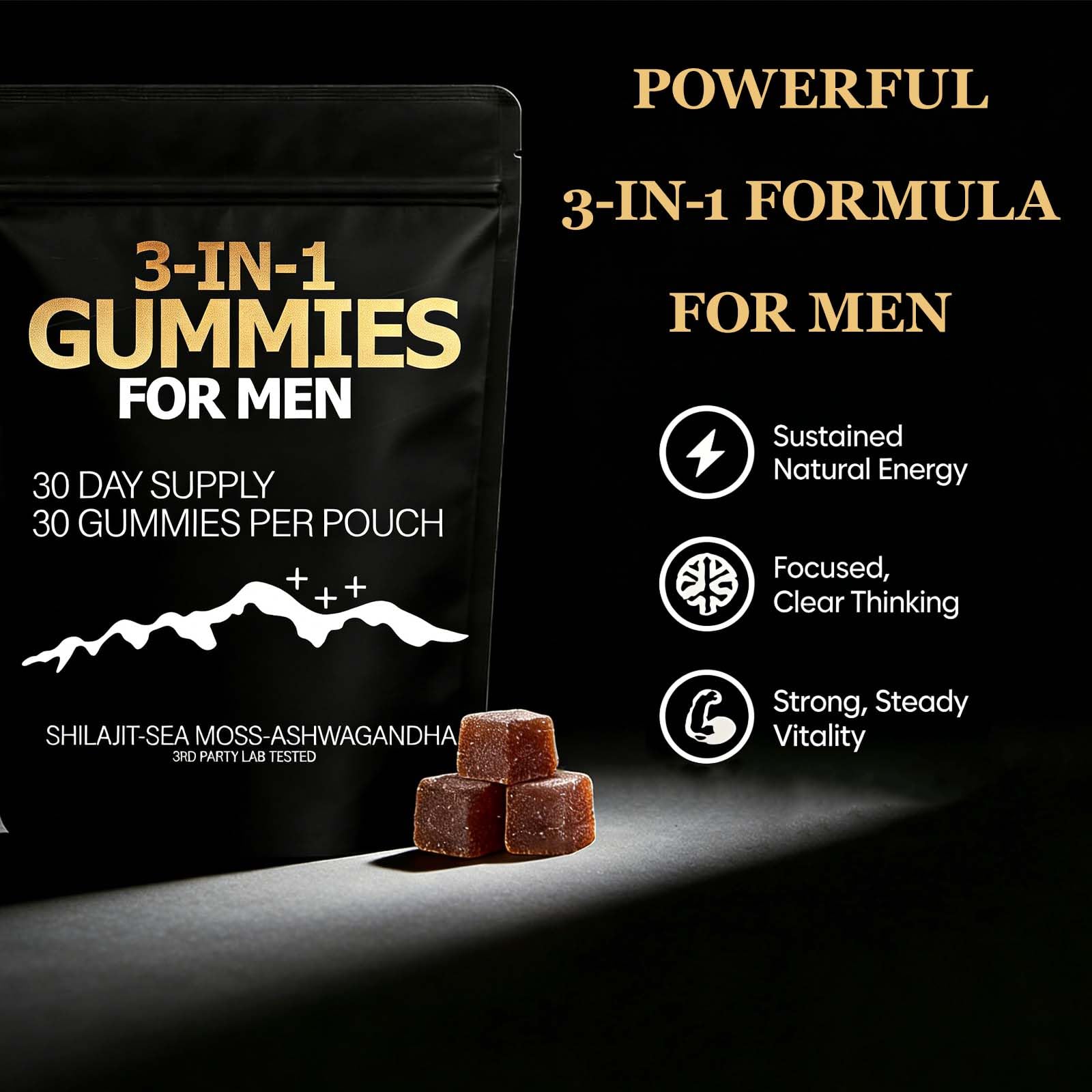 Amazon.com: Zenith 3 in 1 Gummies for Men，Shilajit Gold Gummies