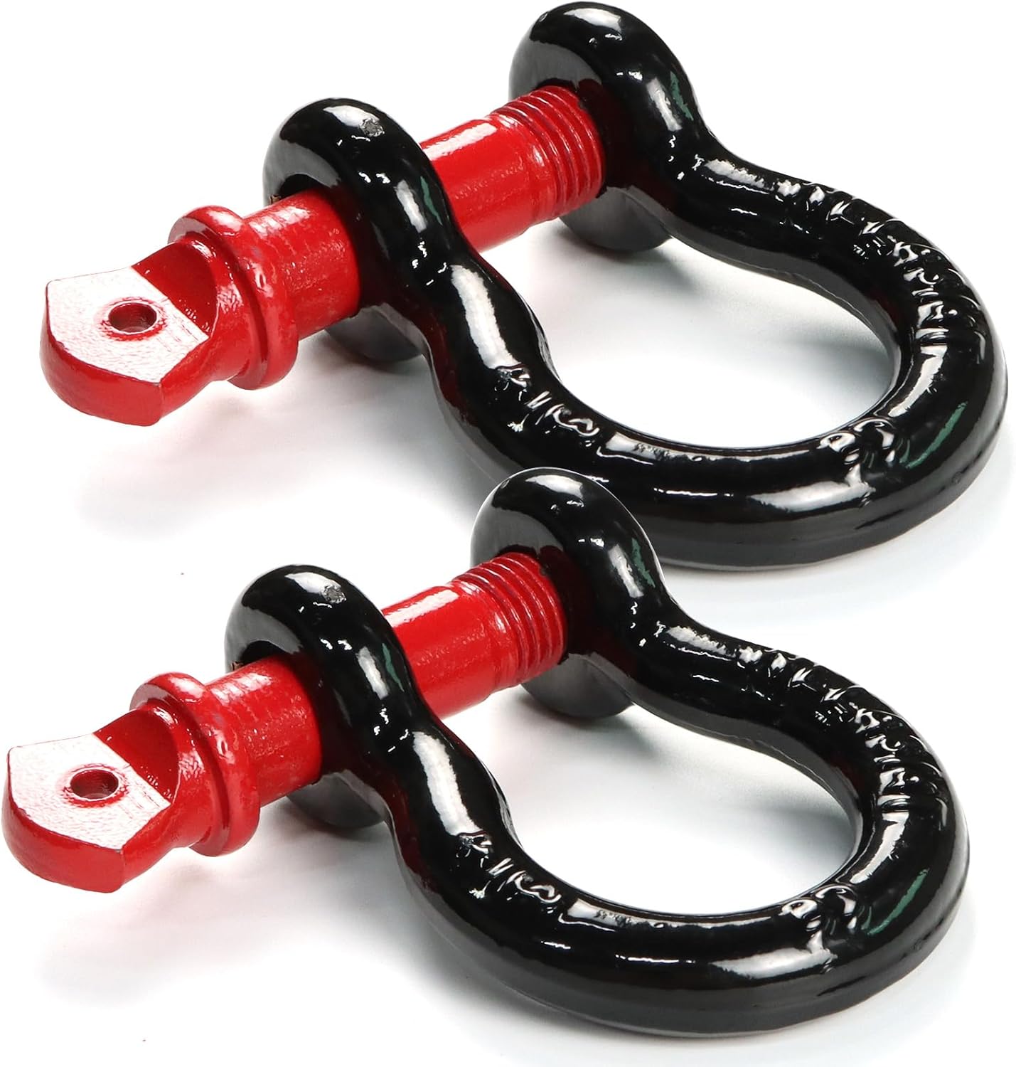 2Pack 0.75in D Ring Shackles (WLL 4.75T) - Heavy Duty Towing Shackles for Tractors, Trucks, Stump Pulling & Winches - Forged Steel Screw Pin Shackle