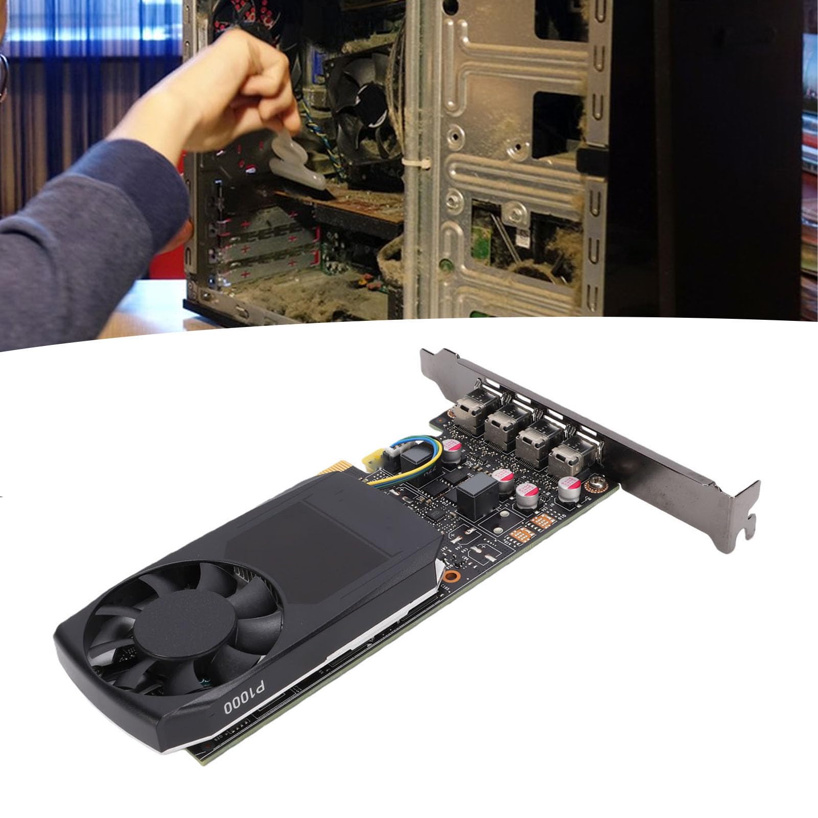 Tangxi per Scheda Grafica Quadro P1000, 4 GB GDDR5, per Core | Scheda Grafica per Workstation, Supporto GDDR5 da 4 GB per Uscita GUDA 640 Core 4 Display 4K